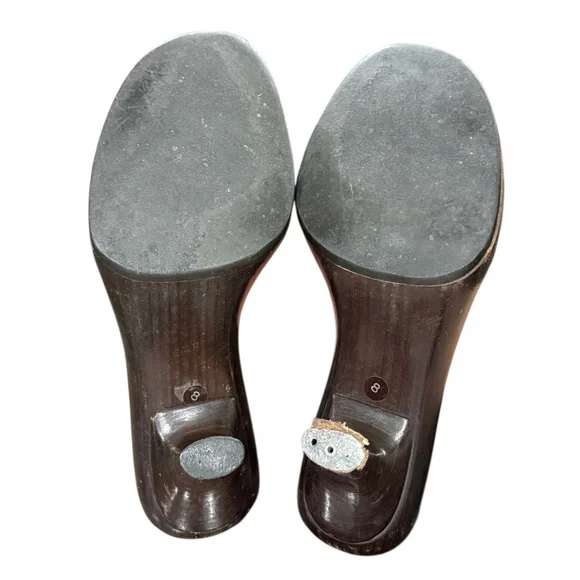 Vintage Gucci Tom Ford Era Patent Leather Heels Logo Yellow Leather Size 8 US - Picture 8 of 11